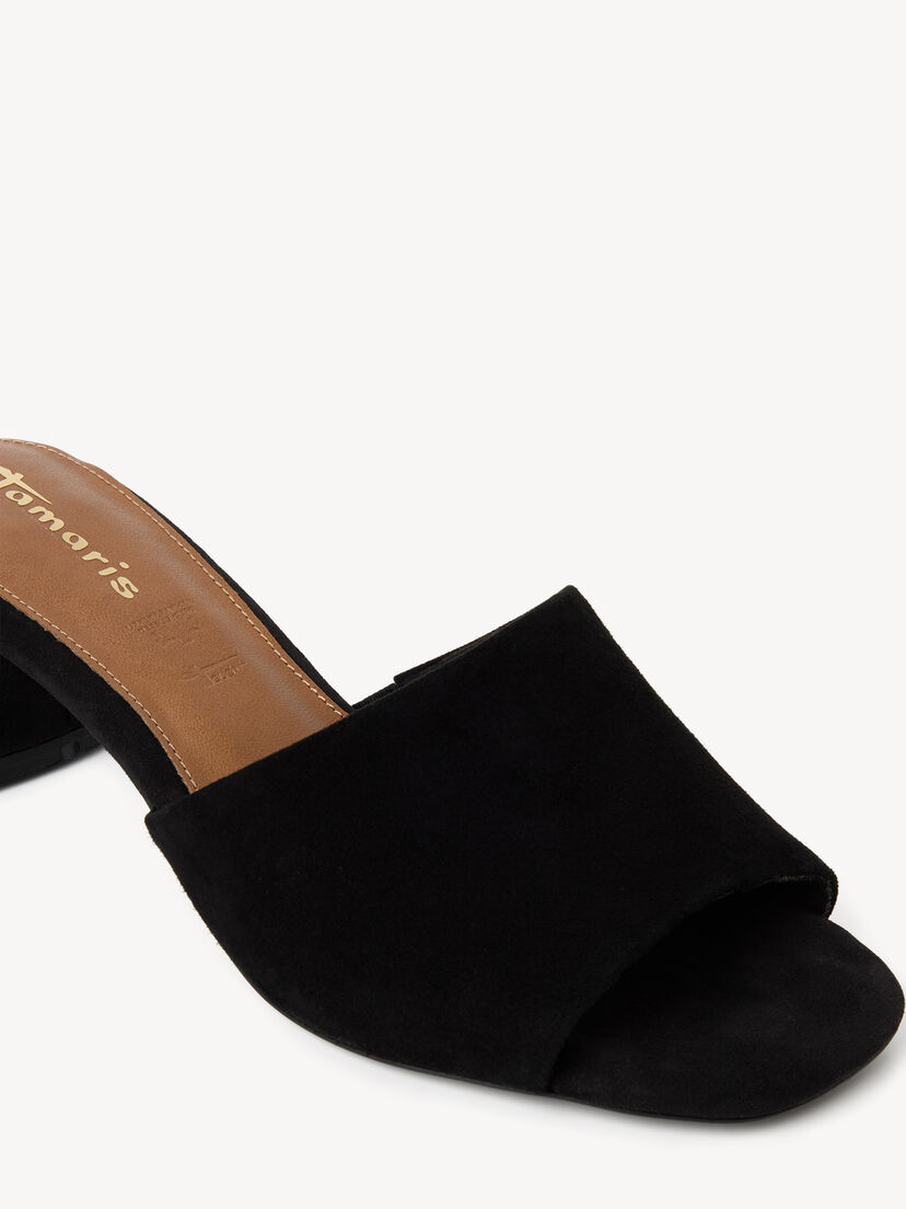 Leren Slipper - zwart, BLACK SUEDE, hi-res