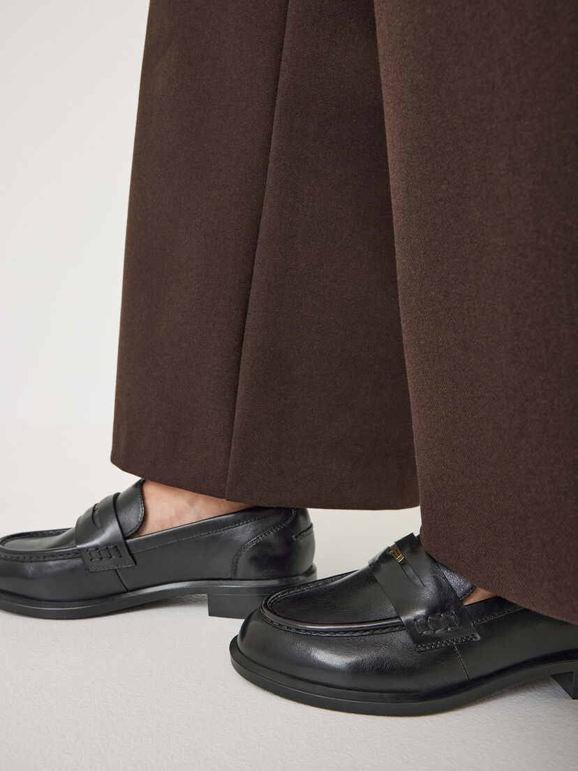 Leren Instappers - zwart, BLACK, hi-res