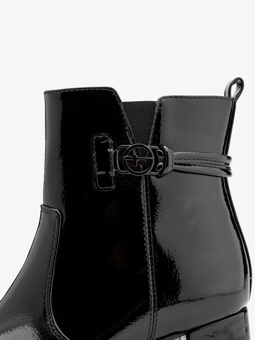Enkellaarsje - zwart, BLACK PATENT, hi-res