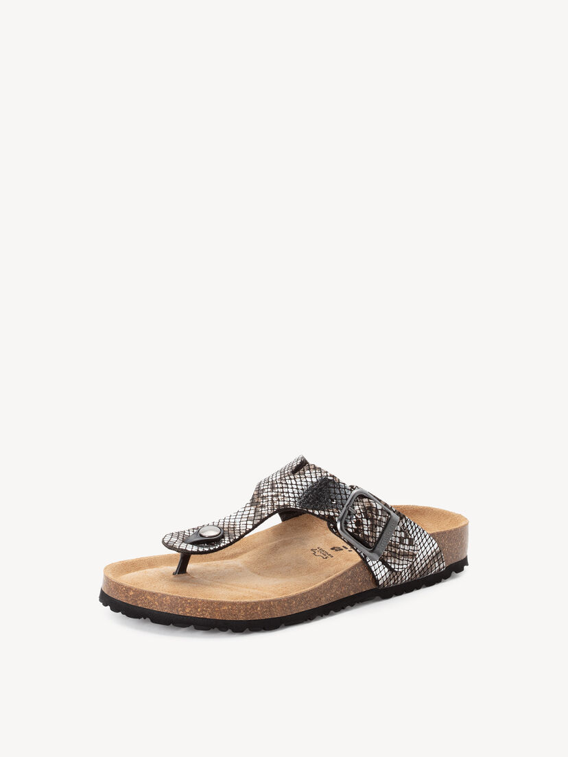 Slipper - zwart, BLACK/SNAKE, hi-res