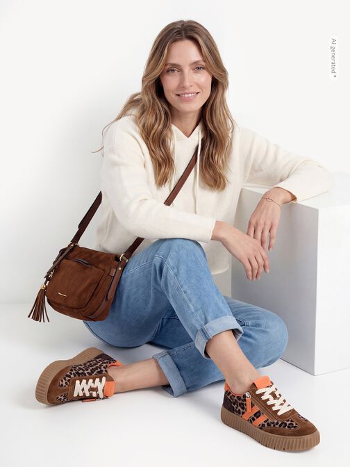 Sneaker, COGNAC LEOPARD, hi-res