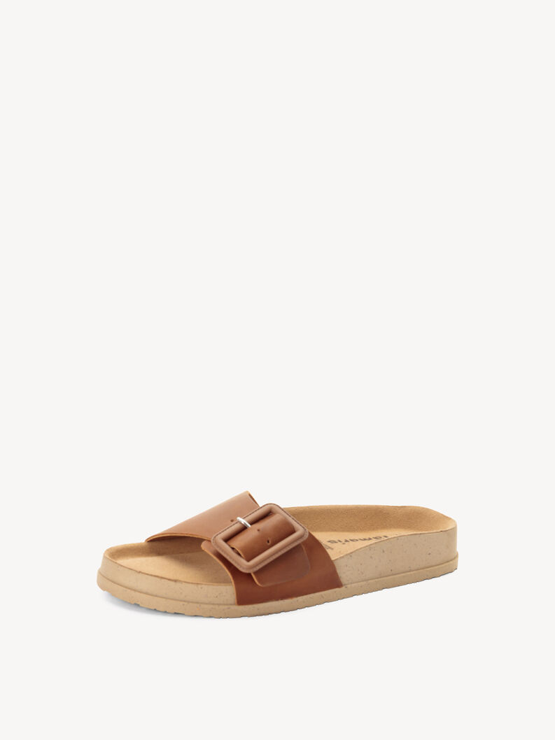 Mule en cuir - marron, COGNAC PULL-UP, hi-res