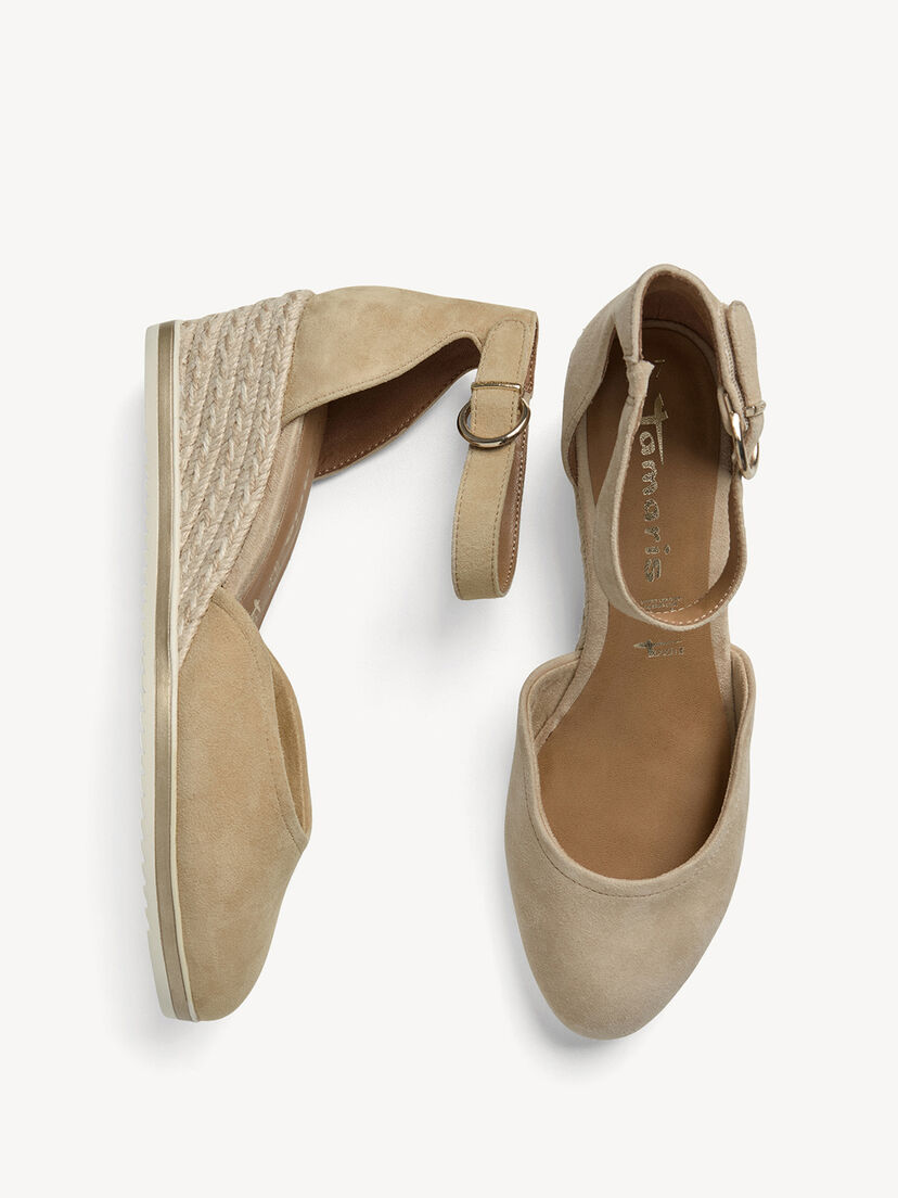 Leren Sleehakpumps - bruin, TAN, hi-res