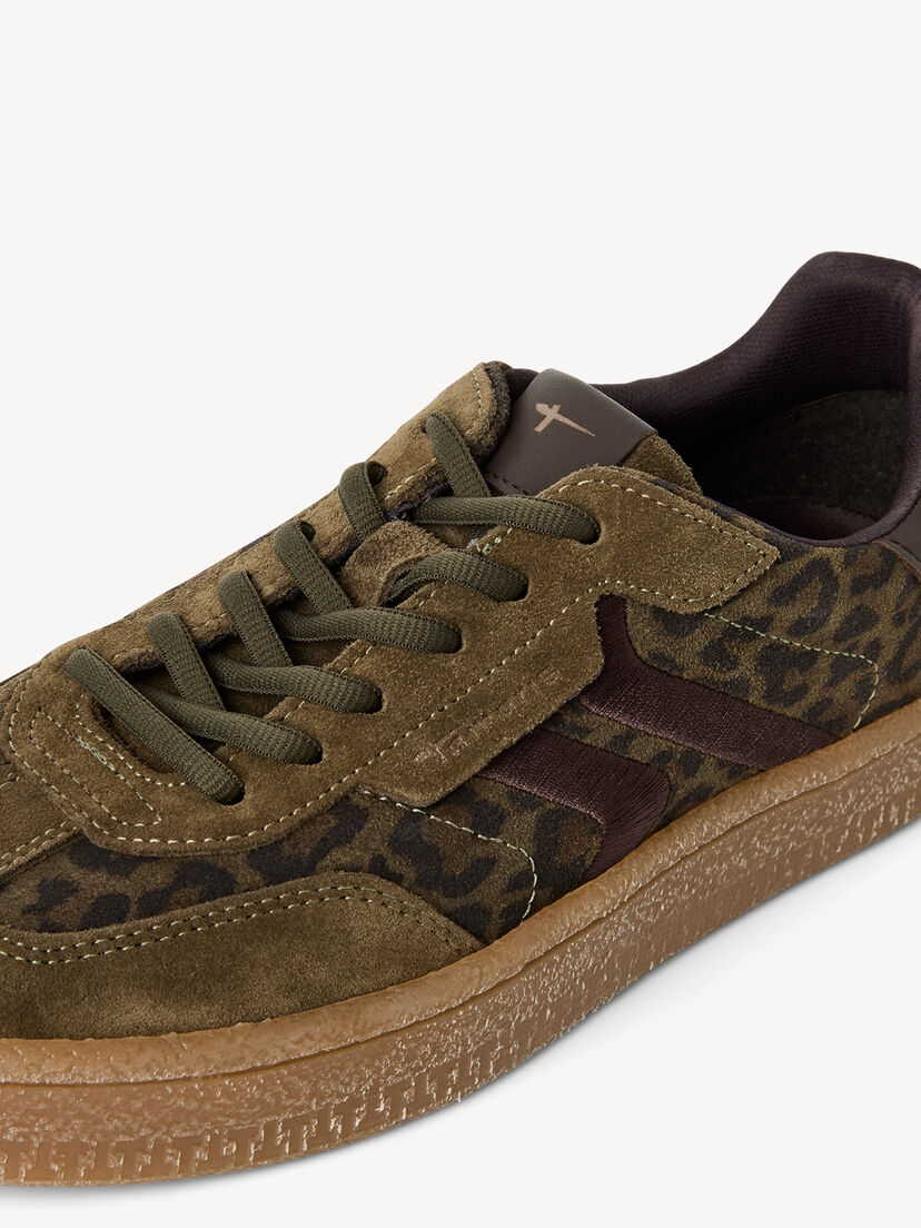 Leren Sneaker - groen, OLIVE LEOPARD, hi-res