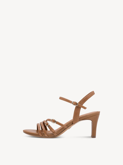 Heeled sandal, COGNAC, hi-res