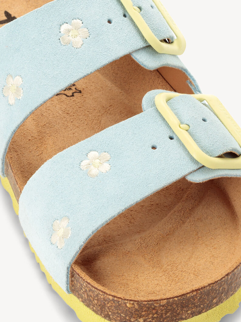 Leather Mule - blue, LT. BLUE COMB, hi-res