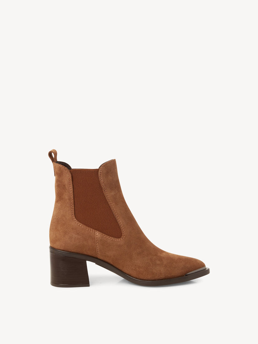 Leren Chelseaboot - bruin, BROWN, hi-res