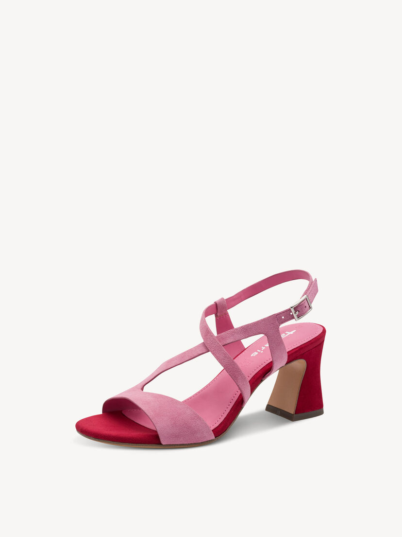 Leren Sandaaltje - roze, ROSE COMB, hi-res