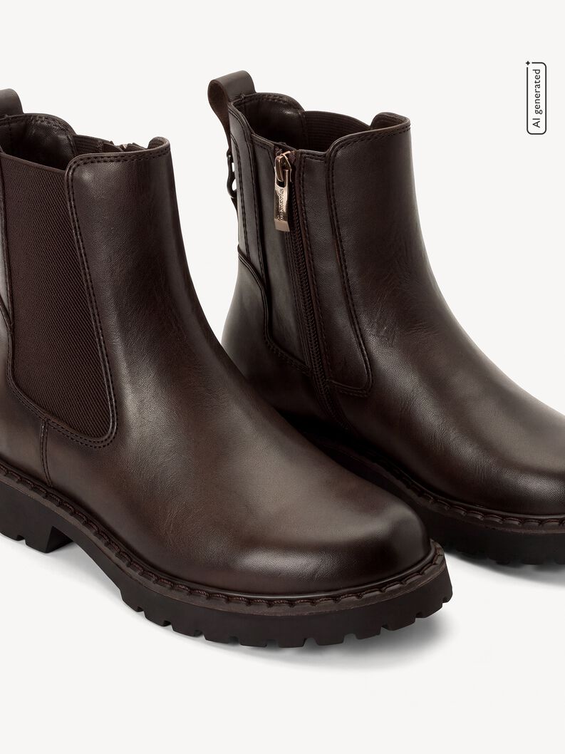 Bottine Chelsea en cuir - marron, MOCCA LEATHER, hi-res