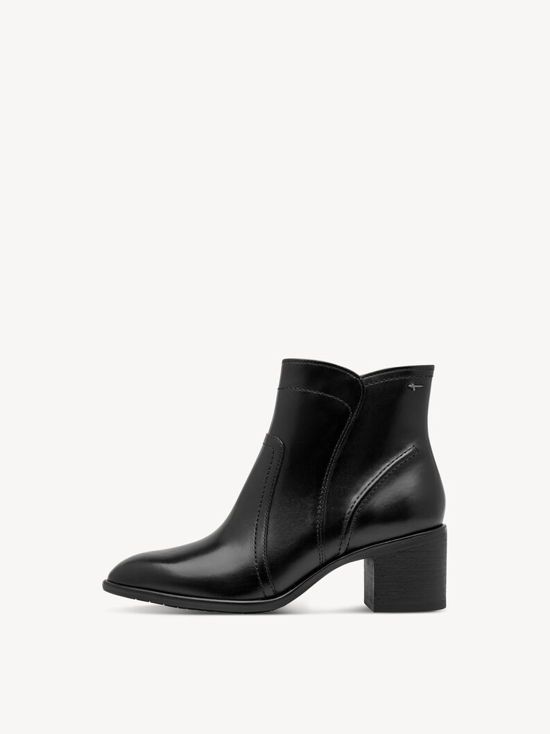 Bottine en cuir - noir, BLACK LEATHER, hi-res
