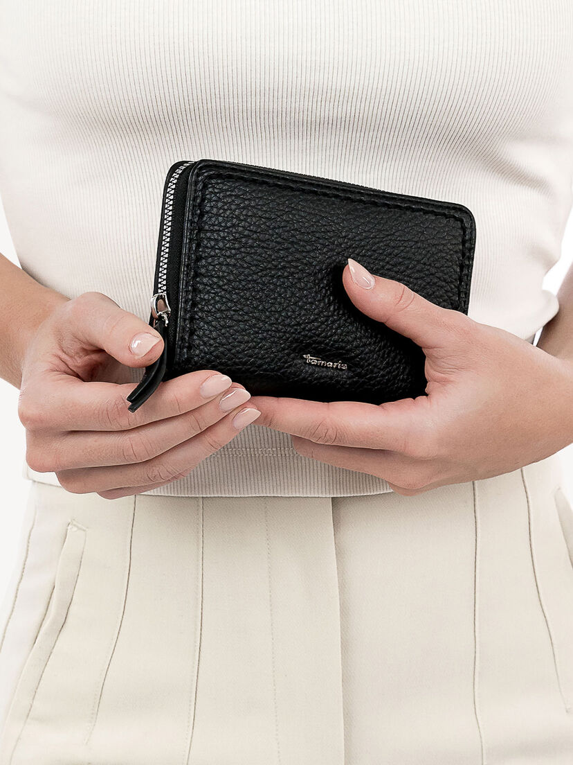 Portemonnee - zwart, black, hi-res