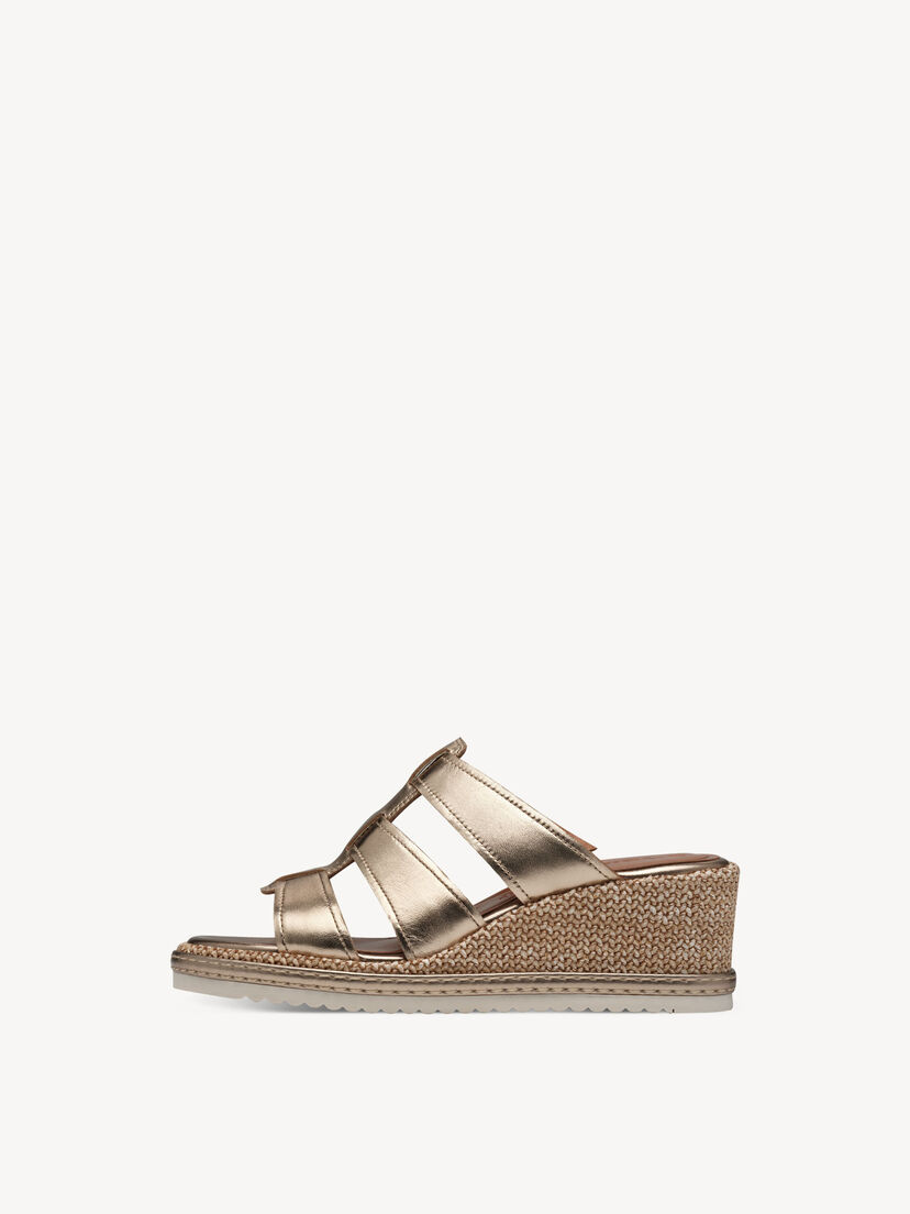 Leren Slipper - metallic, BRONCE, hi-res