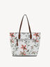 Shopping bag - white, flower, hi-res