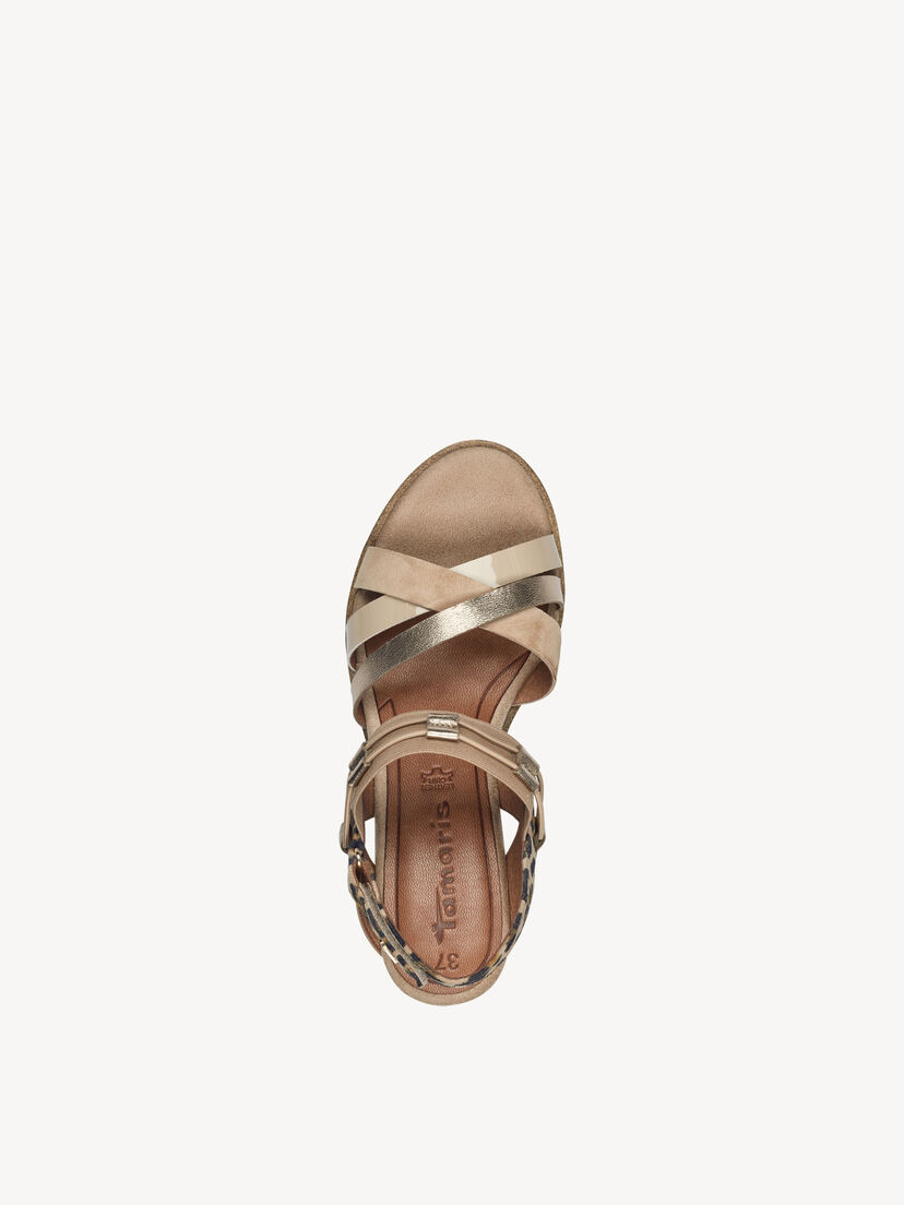 Leren Sandaaltje - beige, TAN COMB, hi-res