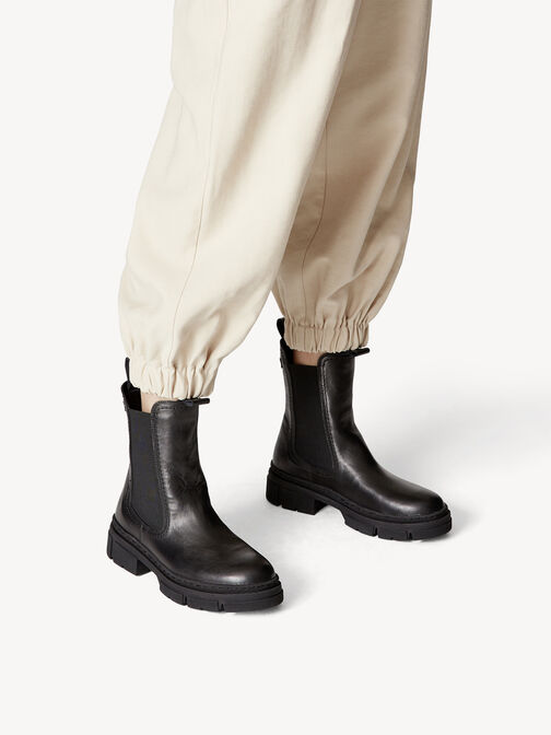 Leder Chelsea Boot - schwarz, BLACK LEATHER, hi-res