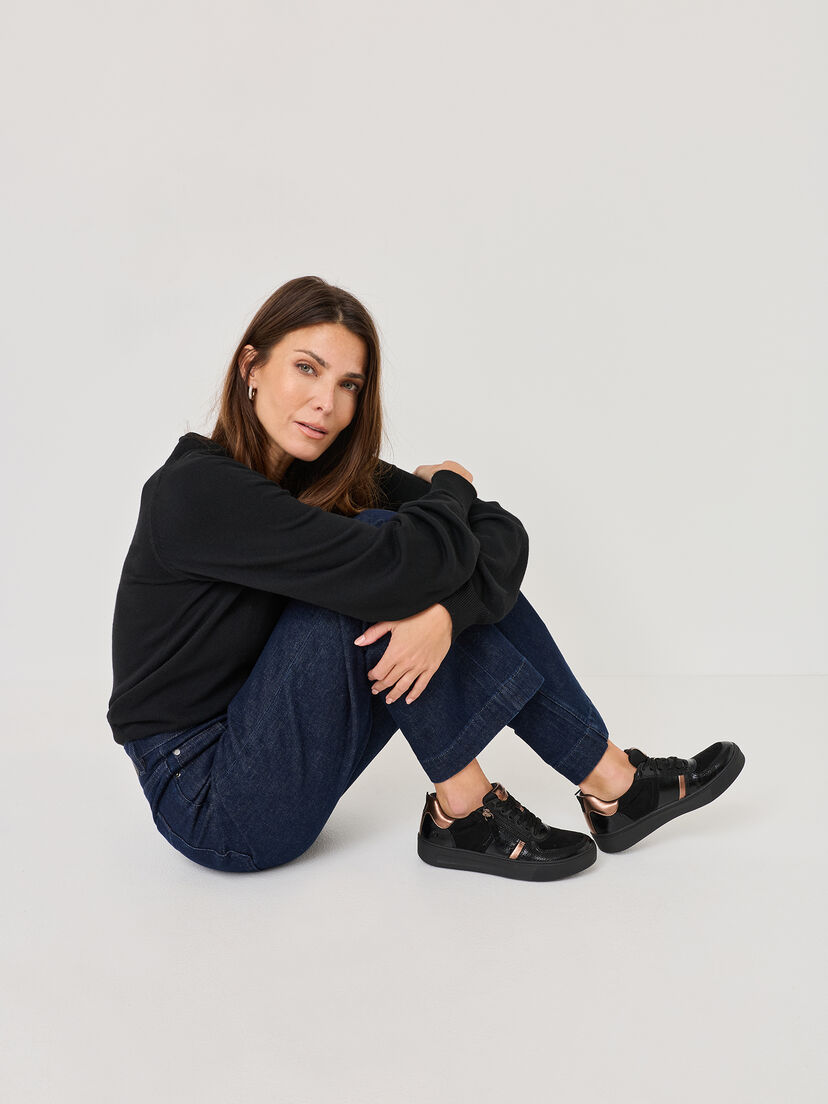 Sneaker - zwart, BLACK COMB, hi-res