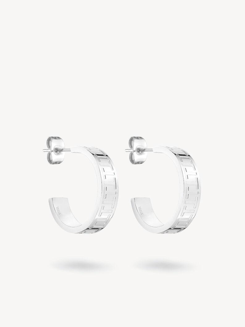 Creole earring - silver, silver, hi-res