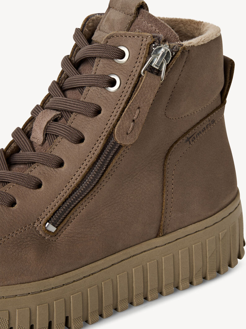 Leren Enkellaarsje - beige, TAUPE, hi-res