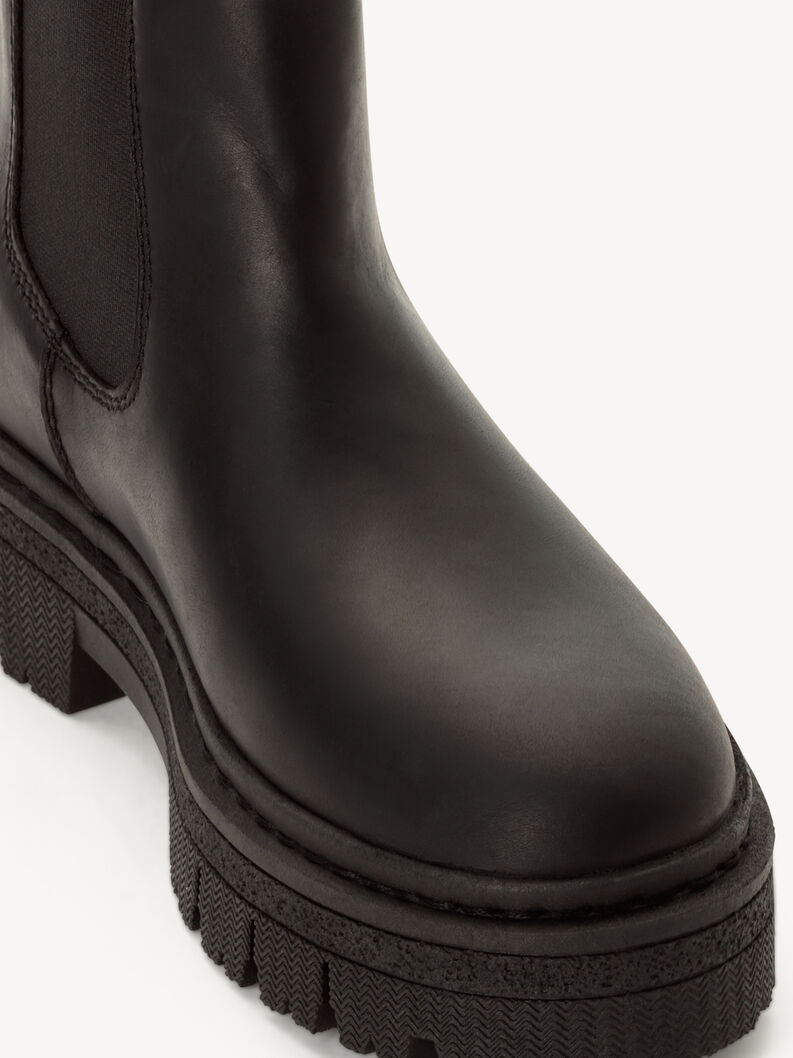 Lederstiefelette - schwarz Warmfutter, BLACK, hi-res