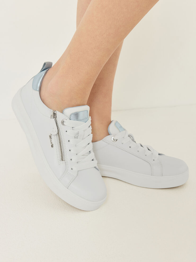 Sneaker - wit, WHITE/SKY, hi-res