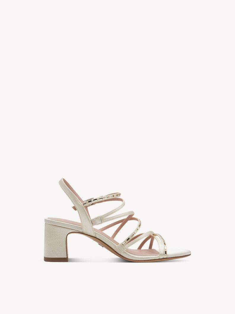 Sandale &agrave; talon - blanc, PEARL, hi-res