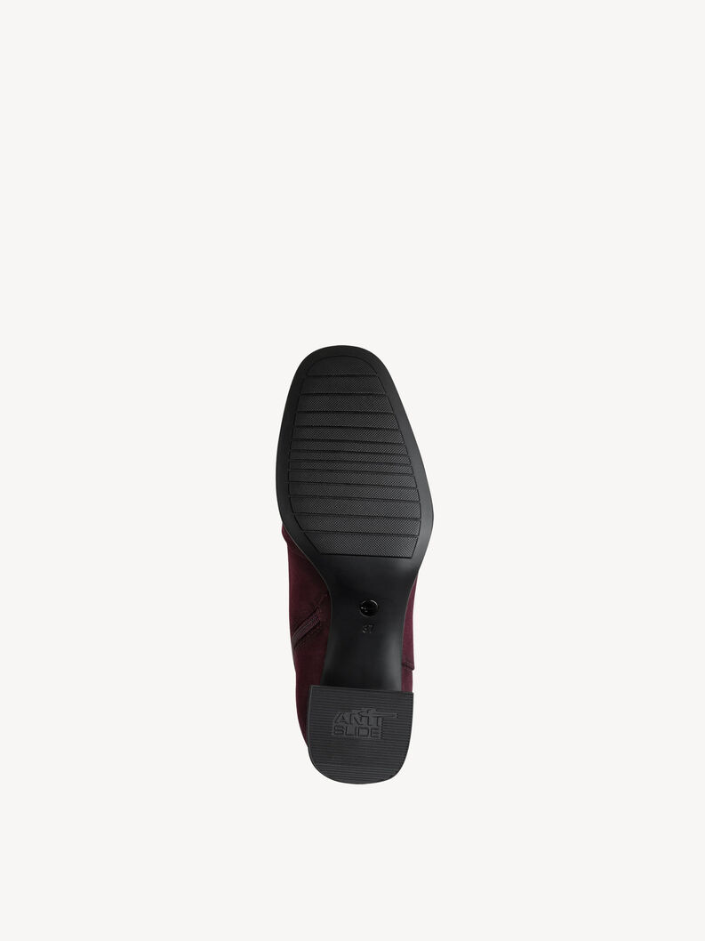 Lederstiefelette - rot, MERLOT, hi-res