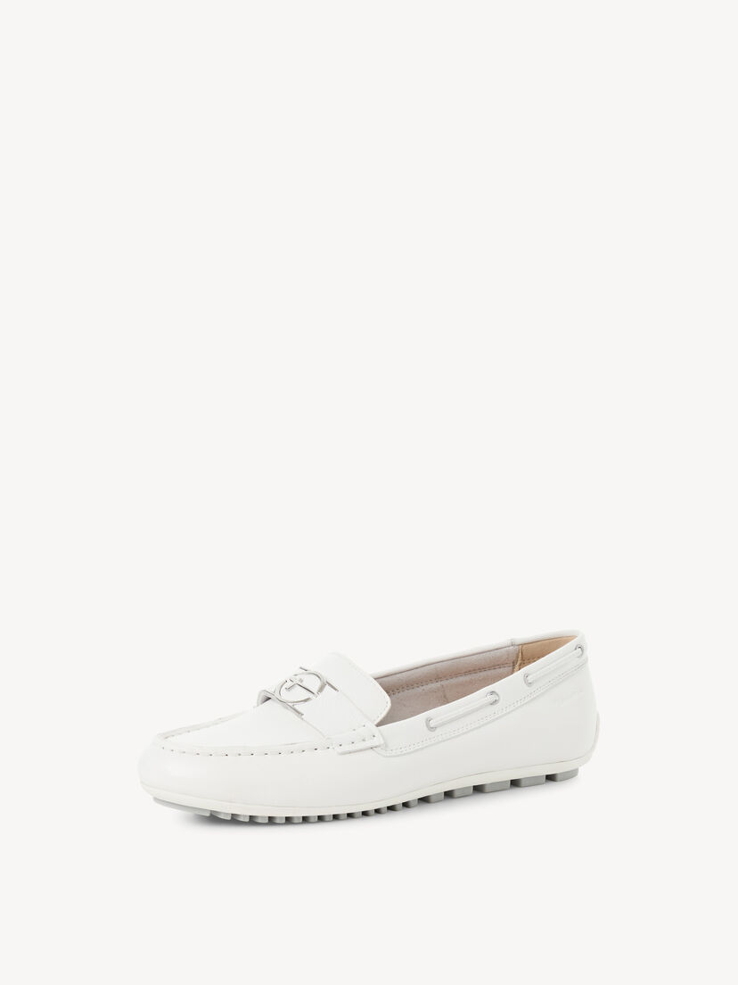 Leren Mocassin - wit, WHITE LEATHER, hi-res