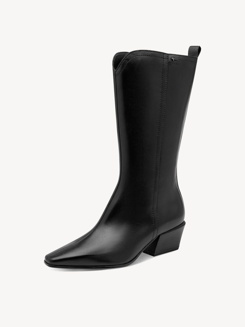 Leren Laarzen - zwart, BLACK LEATHER, hi-res