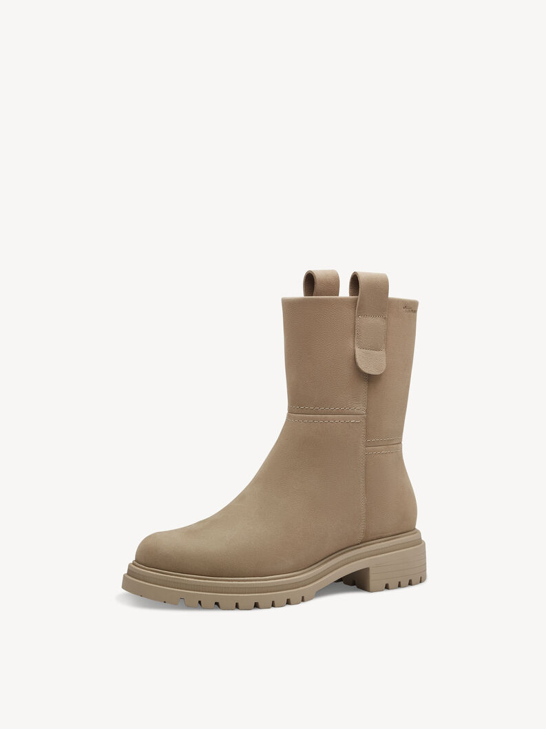 Leather Bootie - brown warm lining, CAMEL, hi-res