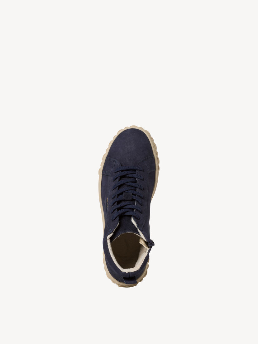 Leren Enkellaarsje - blauw, NAVY, hi-res