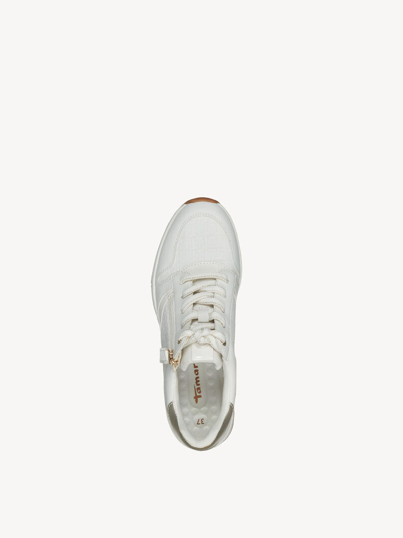 Sneaker - white, WHITE/GOLD, hi-res