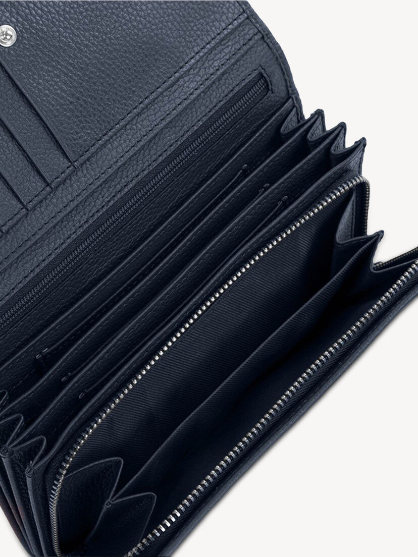 Leren Portemonnee - blauw, blue, hi-res