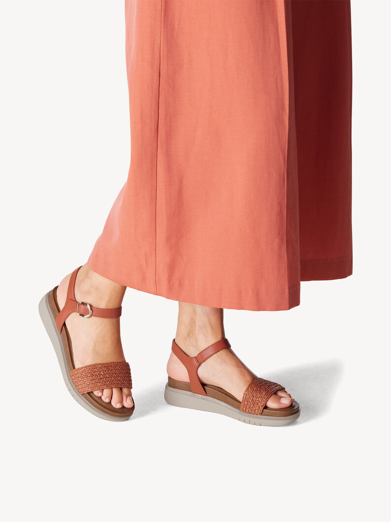 Heeled sandal - orange, orange, hi-res