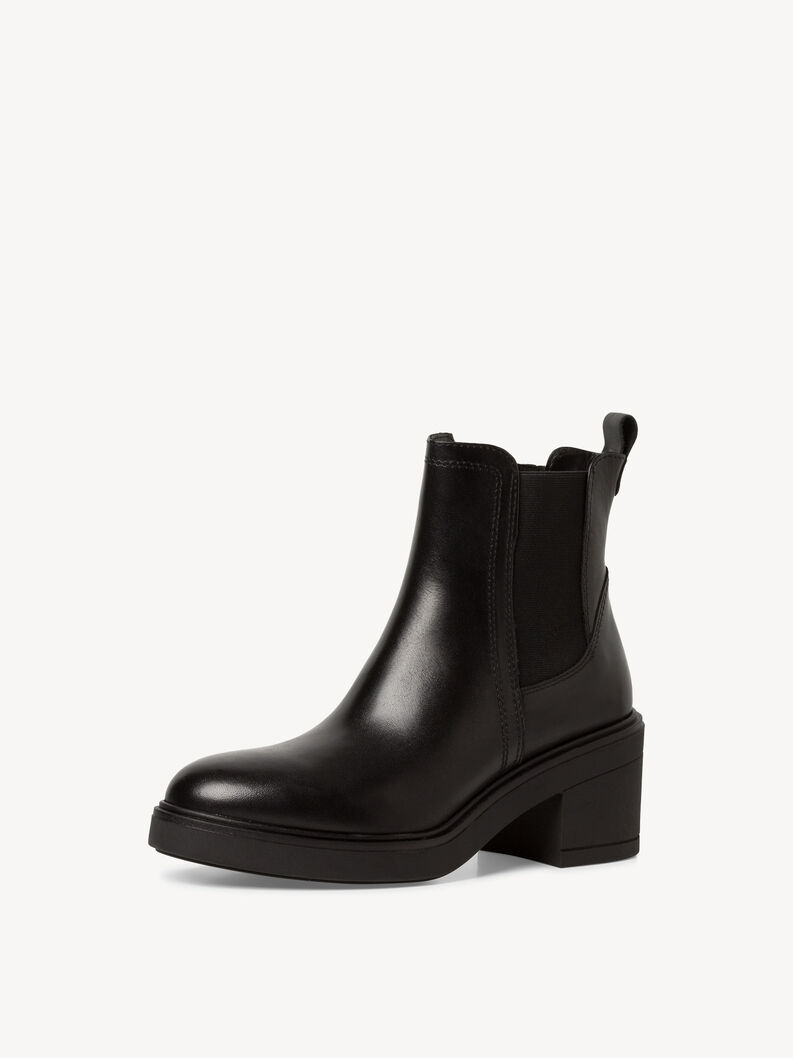Leder Chelsea Boot - schwarz, BLACK, hi-res