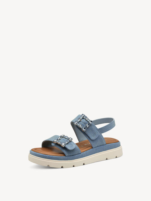 Sandale &agrave; talon, DENIM, hi-res