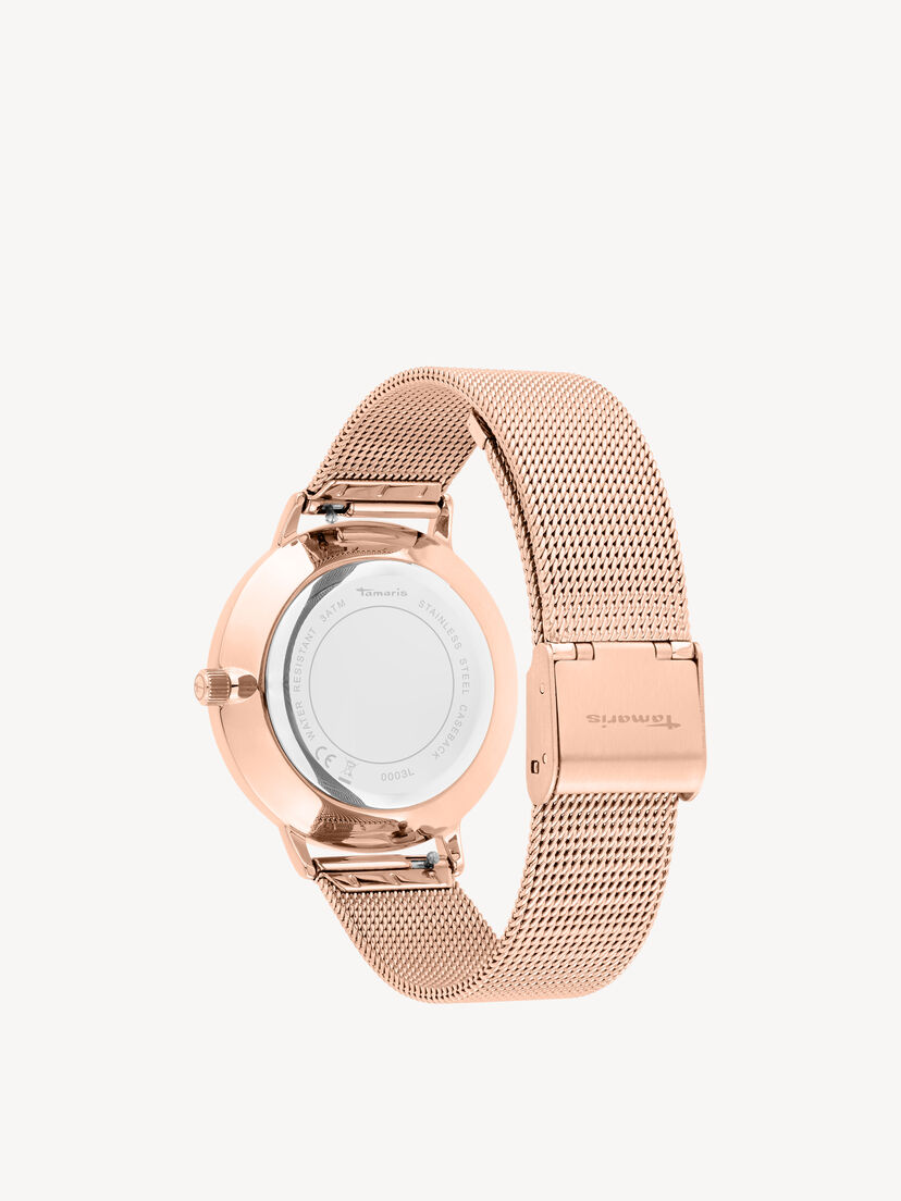 Horloge - rosegoud, rosegold mesh, hi-res