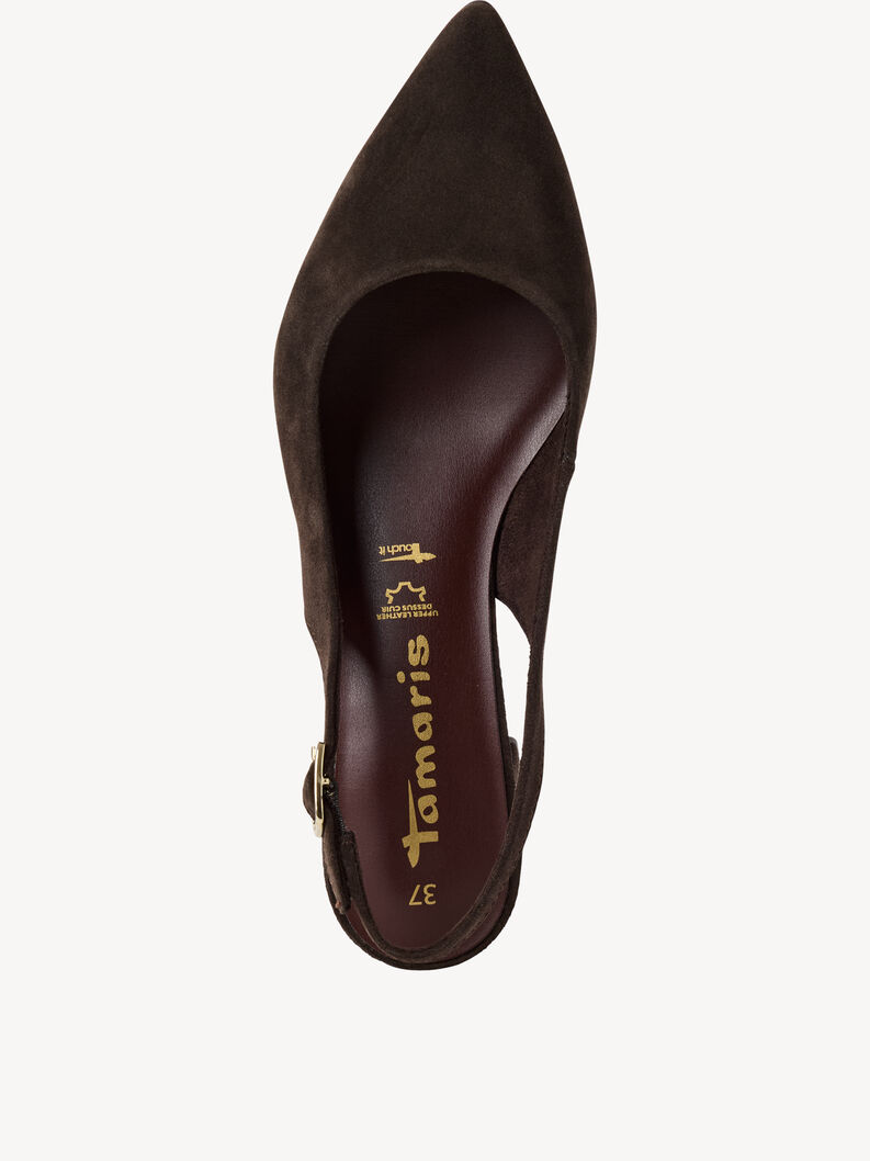 Lederslingpumps - braun, MOCCA, hi-res
