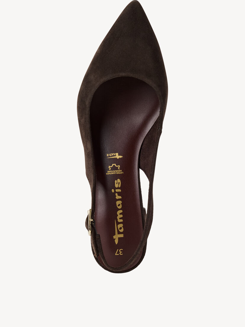 Leren Slingpumps - bruin, 304, hi-res