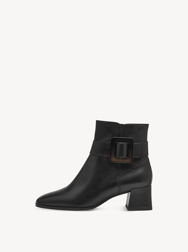 Leather Bootie - black, BLACK LEATHER, hi-res