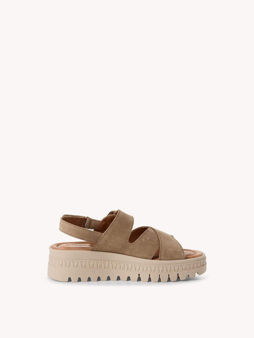 Leren Sandaaltje - beige, TAUPE, hi-res