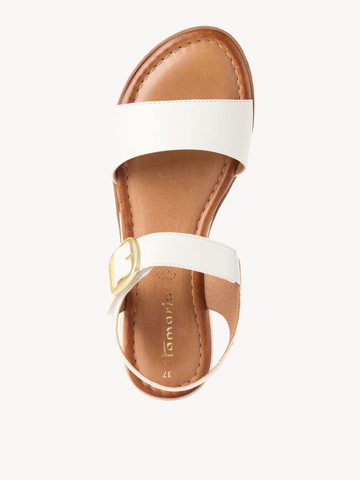 Sandal, WHITE LEATHER, hi-res