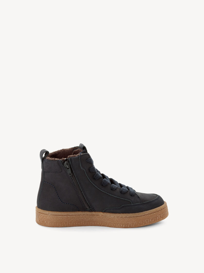 Lederstiefelette - blau, NAVY, hi-res