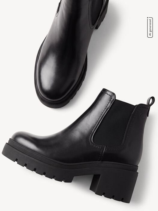 Chelseaboot, BLACK LEATHER, hi-res