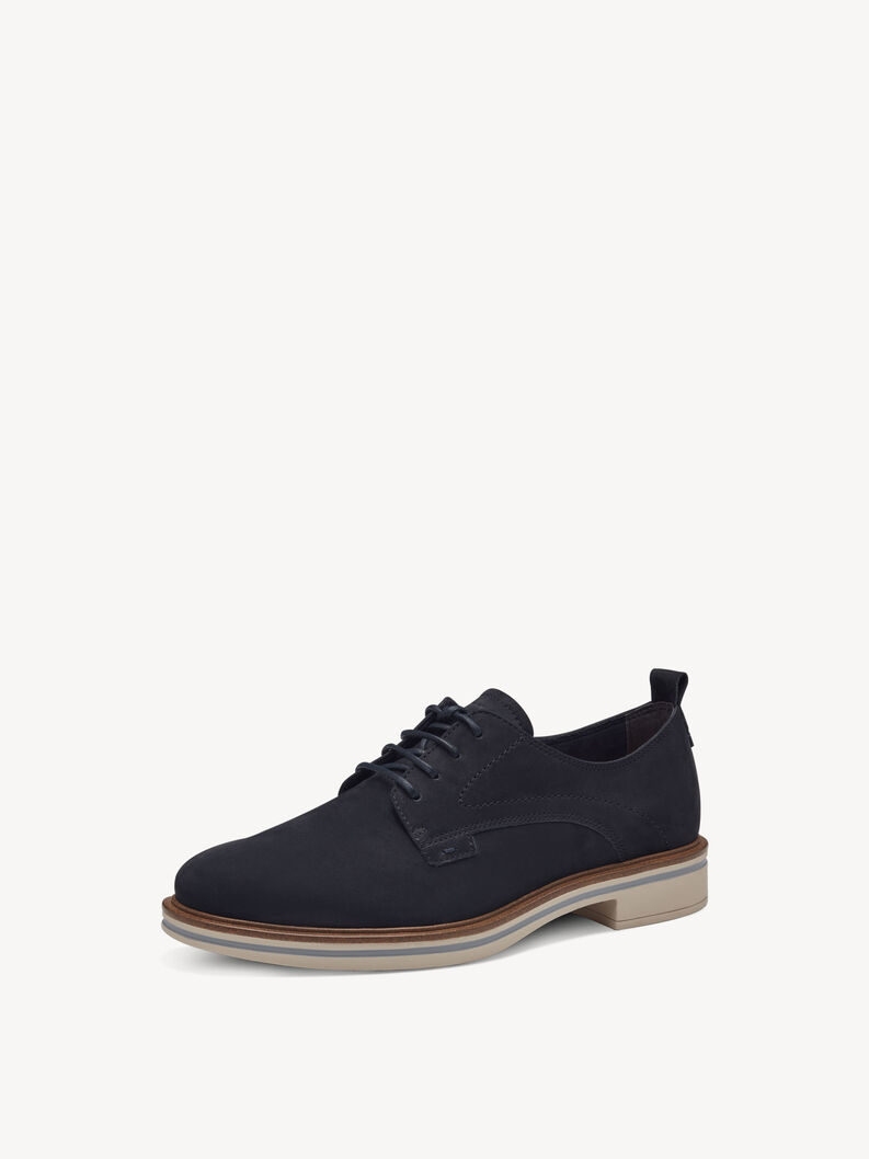 Leather Low shoes - blue, NAVY, hi-res