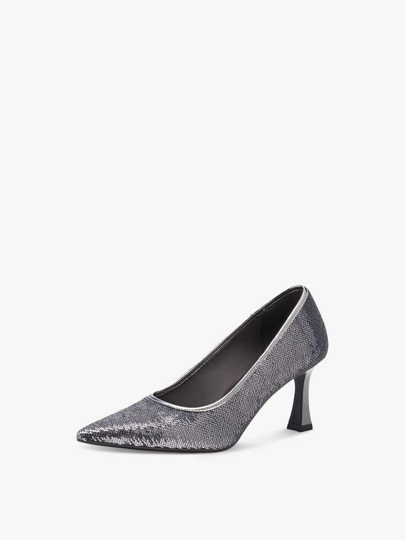 Pumps - metallic, PEWTER, hi-res