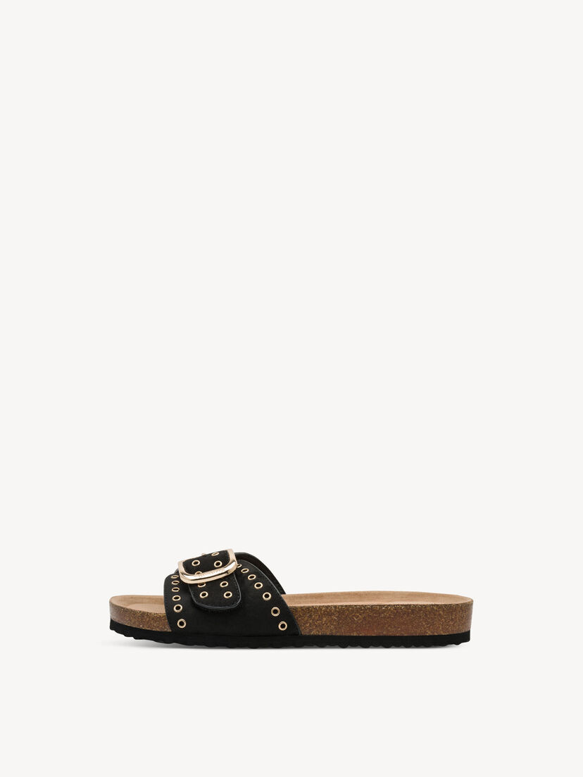 Slipper - zwart, BLACK, hi-res