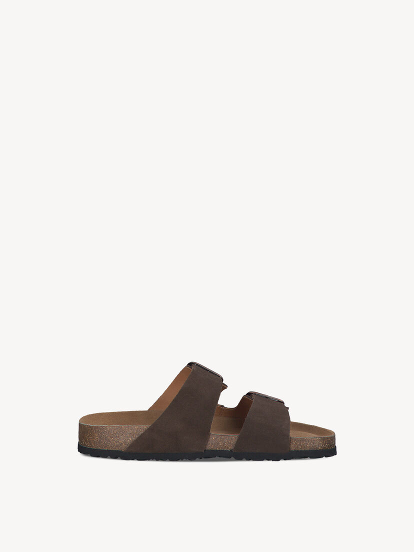 Leren Slipper - bruin, MOCCA, hi-res