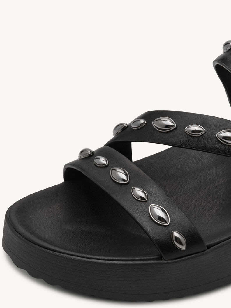 Heeled sandal - black, BLACK, hi-res
