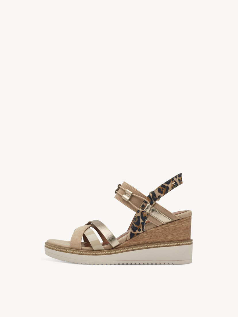 Leren Sandaaltje - beige, TAN COMB, hi-res