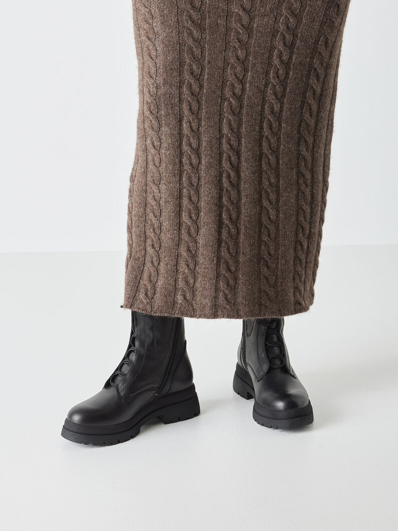 Bootie, BLACK LEATHER, hi-res